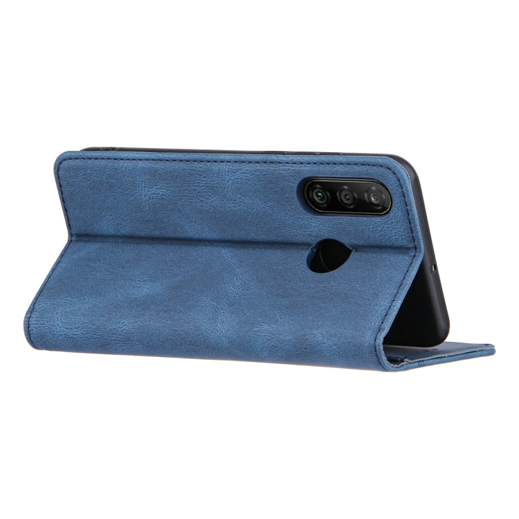 For Huawei P30 lite Skin Feel Pressure Line Magnetic Horizontal Flip Leather Case with Holder & Card Slot & Wallet & Photo Frame