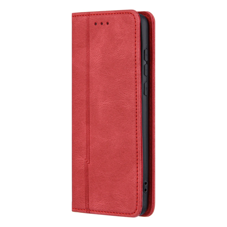 For Huawei P40 Skin Feel Pressure Line Magnetic Horizontal Flip Leather Case with Holder & Card Slot & Wallet & Photo Frame