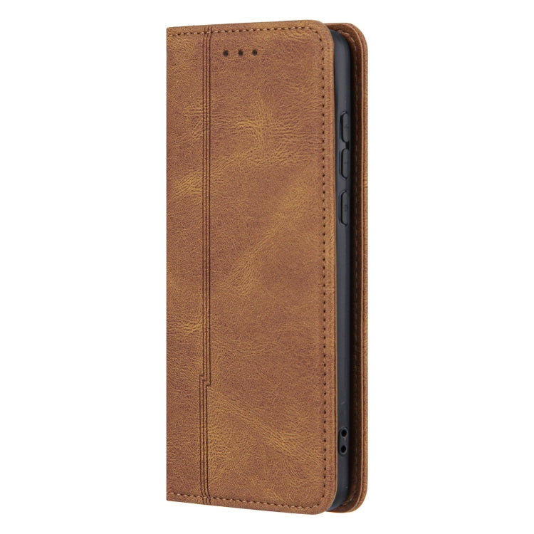 For Huawei P40 Pro Skin Feel Pressure Line Magnetic Horizontal Flip Leather Case with Holder & Card Slot & Wallet & Photo Frame