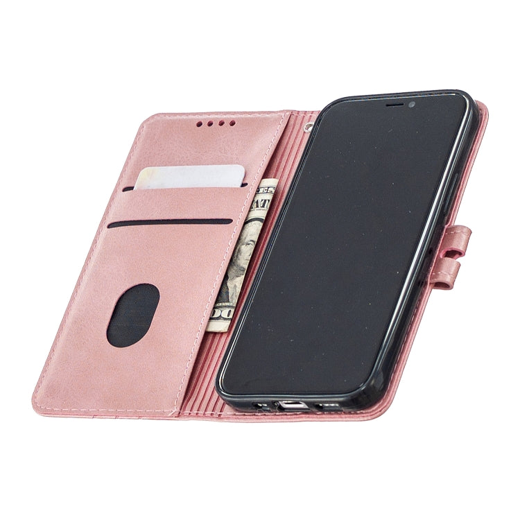 For iPhone 12 mini Stitching Style 2-Color Cow Texture Horizontal Flip PU Leather Case with Holder & Card Slot & Lanyard