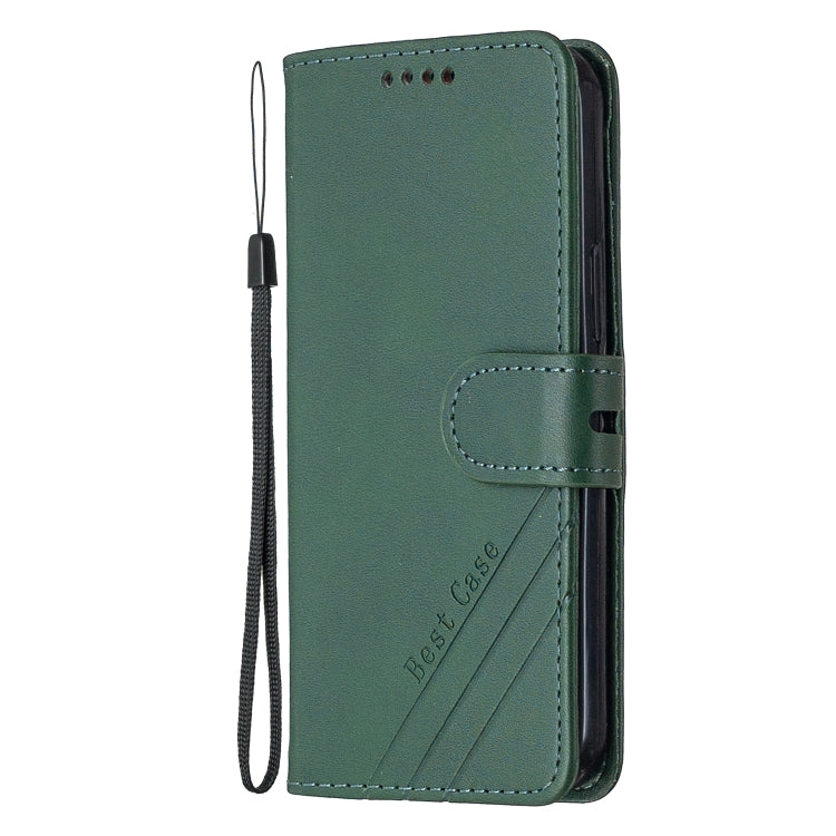 For iPhone 12 mini Stitching Style 2-Color Cow Texture Horizontal Flip PU Leather Case with Holder & Card Slot & Lanyard