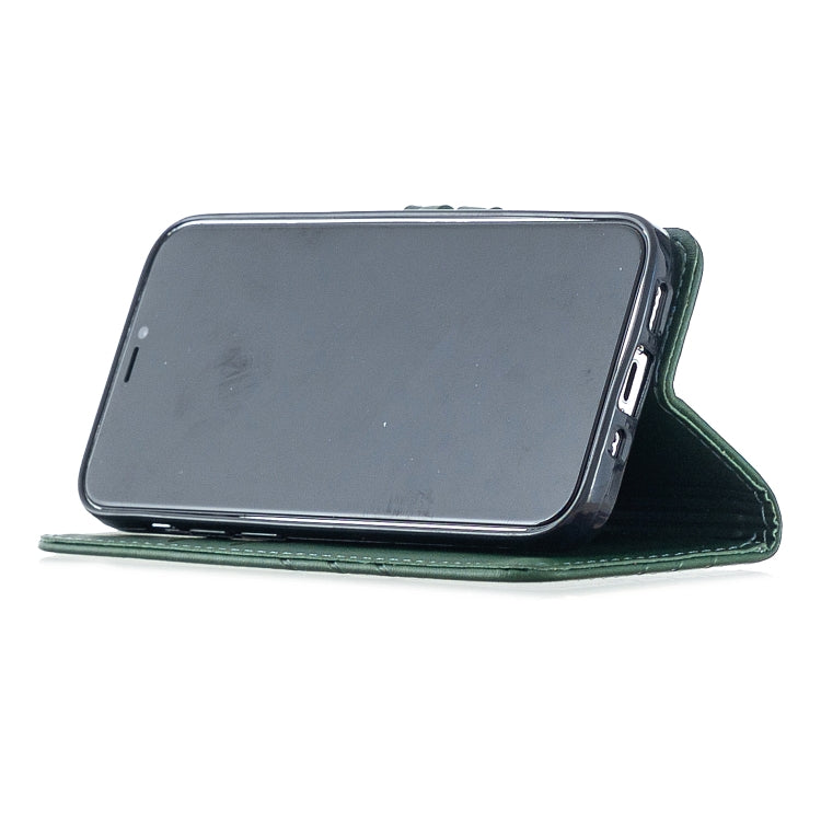 For iPhone 12 mini Stitching Style 2-Color Cow Texture Horizontal Flip PU Leather Case with Holder & Card Slot & Lanyard