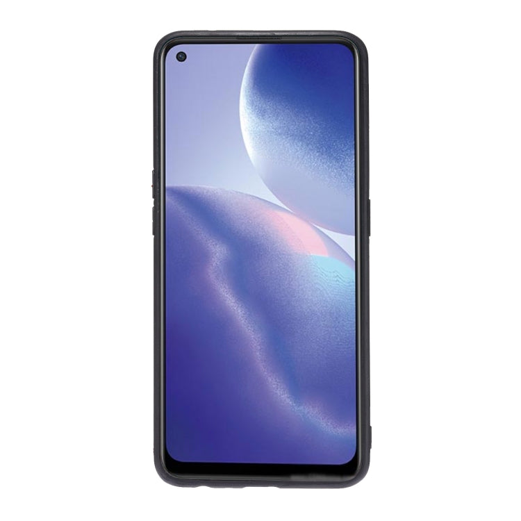 For OPPO A95 5G Double Buckle PU + TPU Shockproof Magnetic Protective Case with Card Slot & Holder
