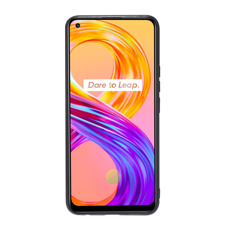 For OPPO Realme 8 / 8 Pro Double Buckle PU + TPU Shockproof Magnetic Protective Case with Card Slot & Holder