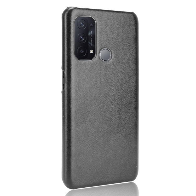 For OPPO Reno5 A Shockproof Litchi Texture PC + PU + Flannel Case