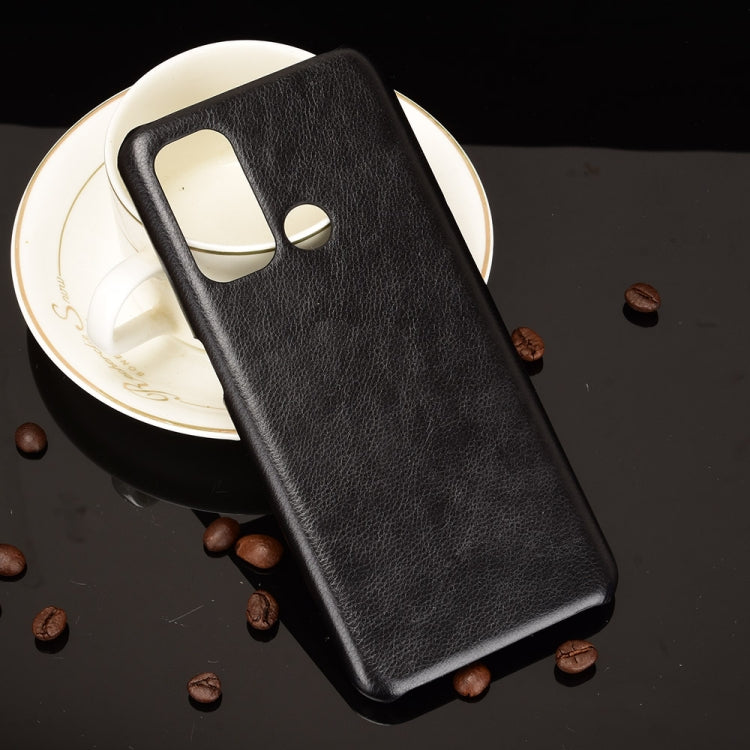 For OPPO Reno5 A Shockproof Litchi Texture PC + PU + Flannel Case