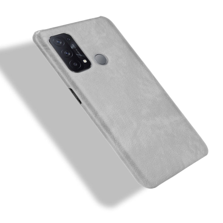 For OPPO Reno5 A Shockproof Litchi Texture PC + PU + Flannel Case