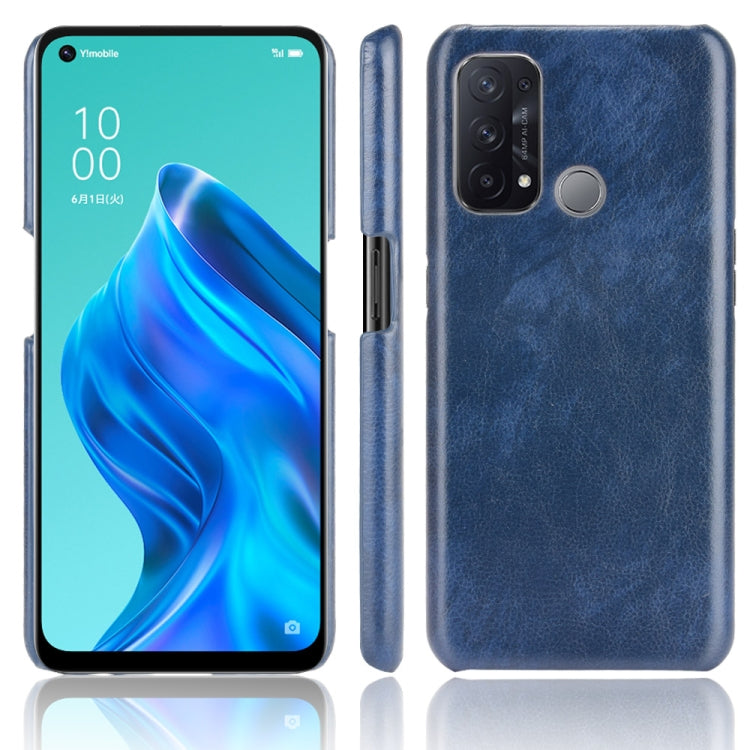 For OPPO Reno5 A Shockproof Litchi Texture PC + PU + Flannel Case