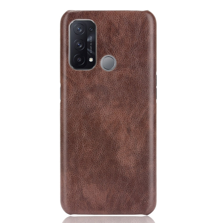 For OPPO Reno5 A Shockproof Litchi Texture PC + PU + Flannel Case