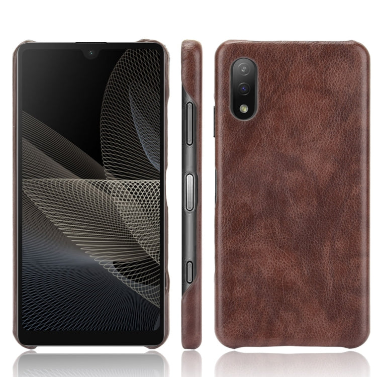 For Sony Xperia Ace II Shockproof Litchi Texture PC + PU Case