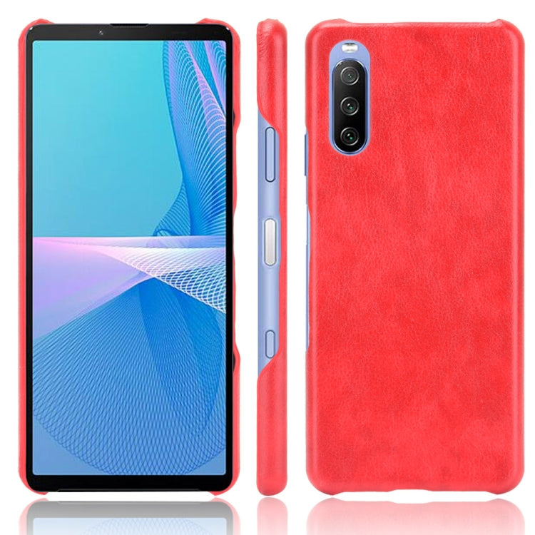 For Sony Xperia 10 III Shockproof Litchi Texture PC + PU Case
