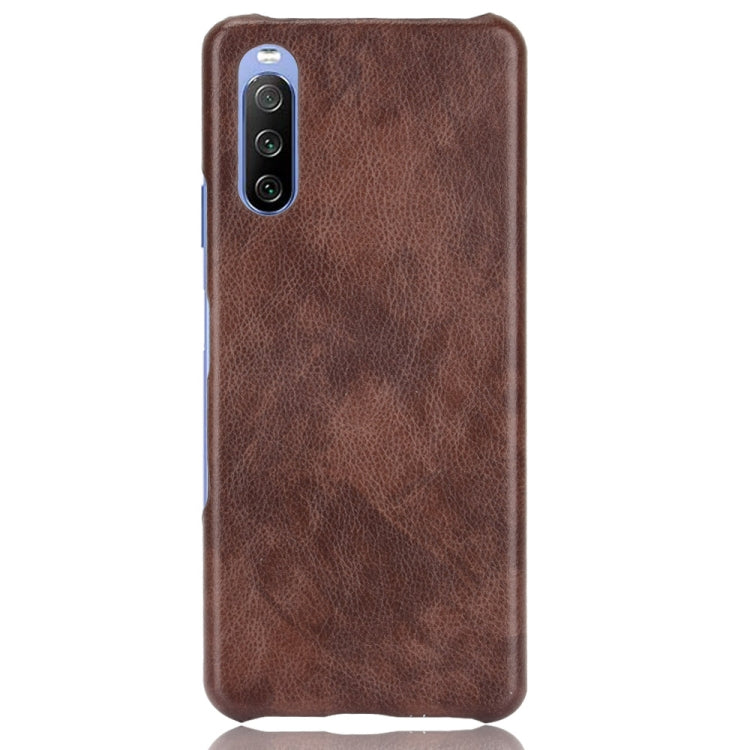 For Sony Xperia 10 III Shockproof Litchi Texture PC + PU Case