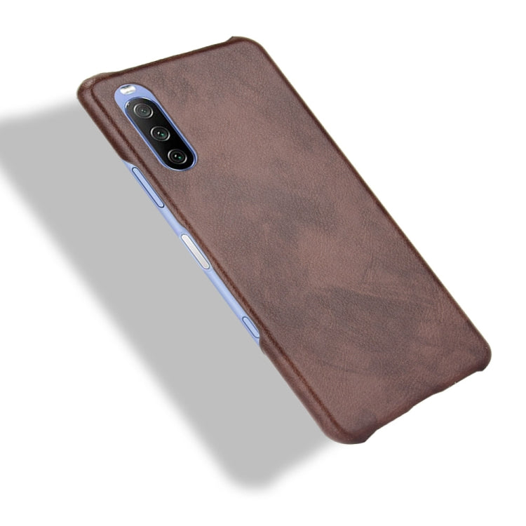 For Sony Xperia 10 III Shockproof Litchi Texture PC + PU Case
