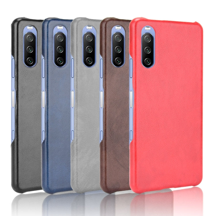For Sony Xperia 10 III Shockproof Litchi Texture PC + PU Case