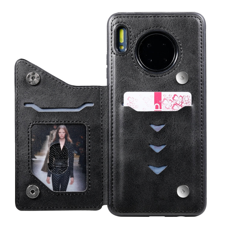For Huawei Mate 30 Calf Texture Horizontal Flip Leather Case with Holder & Card Slots & Frame