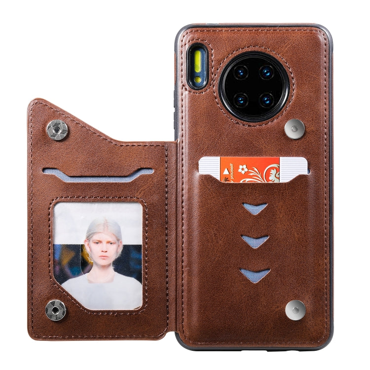 For Huawei Mate 30 Calf Texture Horizontal Flip Leather Case with Holder & Card Slots & Frame