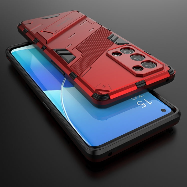 For OPPO Reno6 Pro+ 5G Punk Armor 2 in 1 PC + TPU Shockproof Case with Invisible Holder