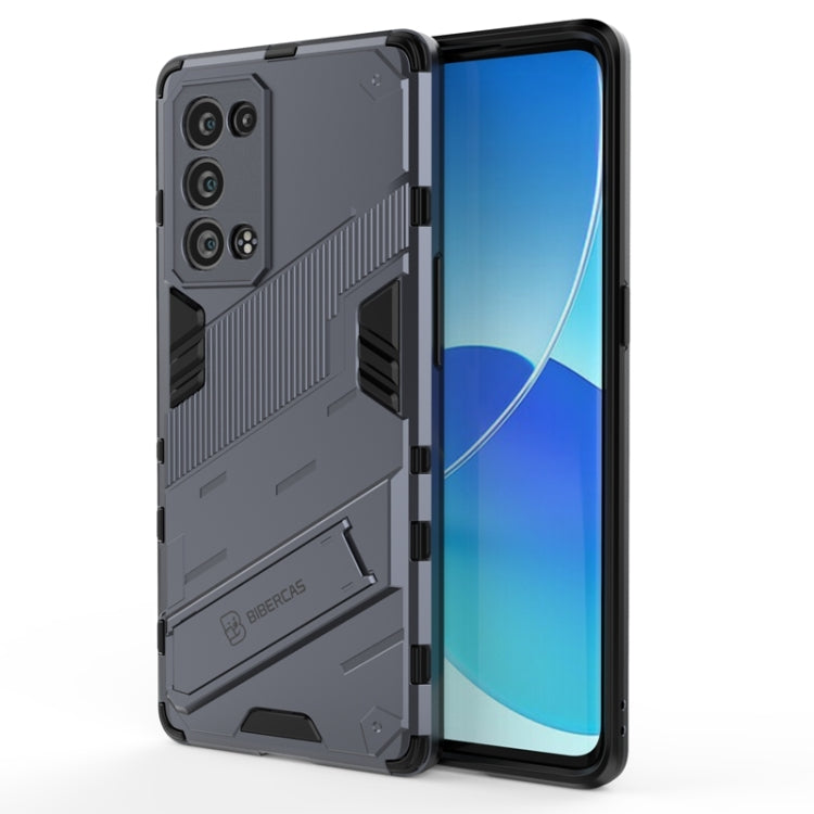 For OPPO Reno6 Pro+ 5G Punk Armor 2 in 1 PC + TPU Shockproof Case with Invisible Holder
