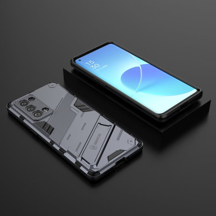 For OPPO Reno6 Pro+ 5G Punk Armor 2 in 1 PC + TPU Shockproof Case with Invisible Holder