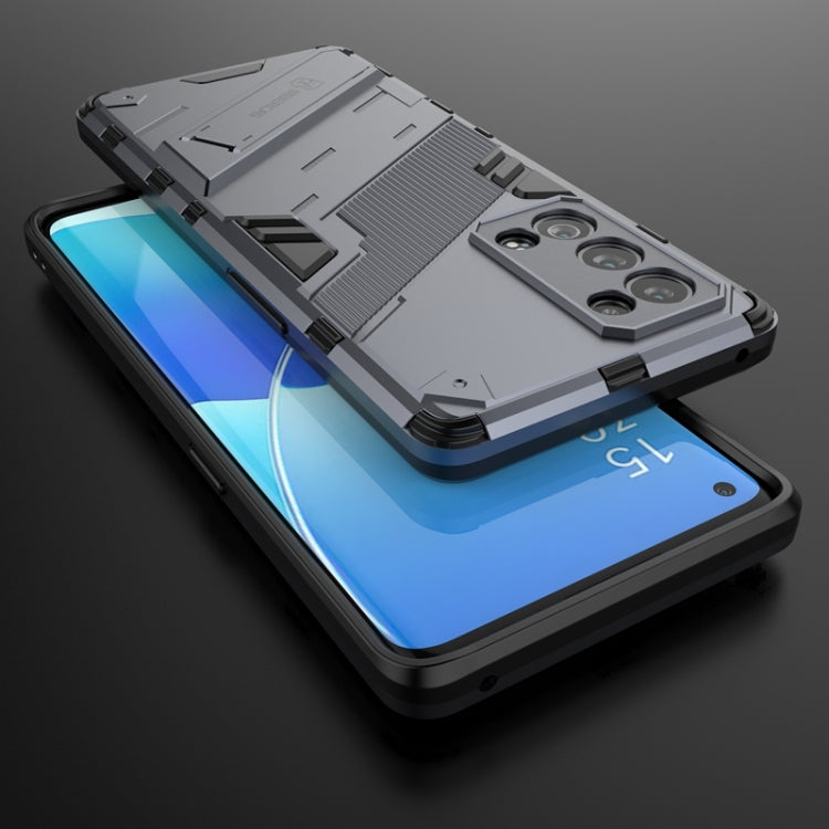 For OPPO Reno6 Pro+ 5G Punk Armor 2 in 1 PC + TPU Shockproof Case with Invisible Holder