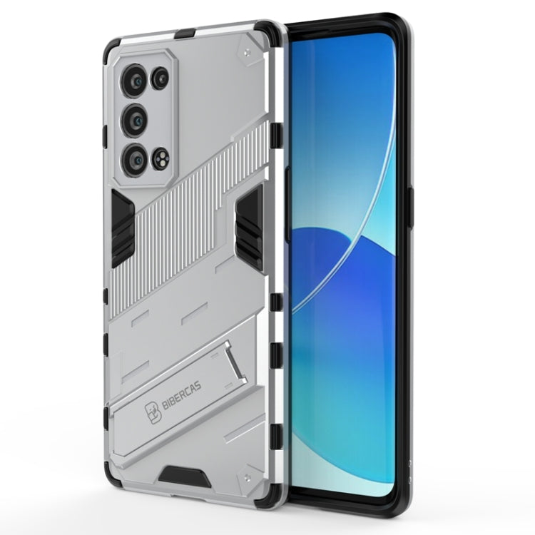 For OPPO Reno6 Pro+ 5G Punk Armor 2 in 1 PC + TPU Shockproof Case with Invisible Holder