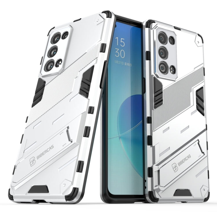 For OPPO Reno6 Pro+ 5G Punk Armor 2 in 1 PC + TPU Shockproof Case with Invisible Holder