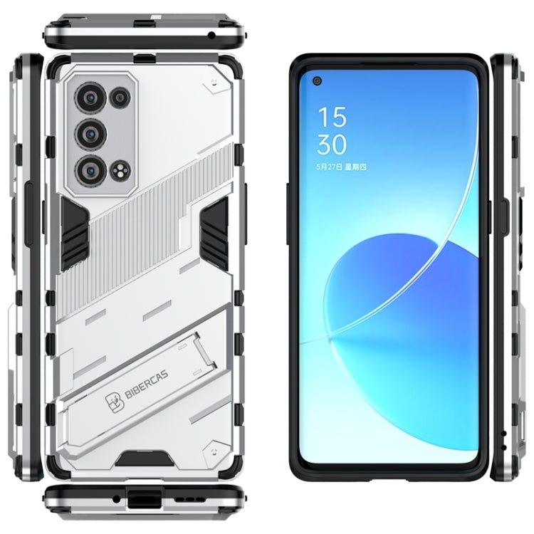 For OPPO Reno6 Pro+ 5G Punk Armor 2 in 1 PC + TPU Shockproof Case with Invisible Holder