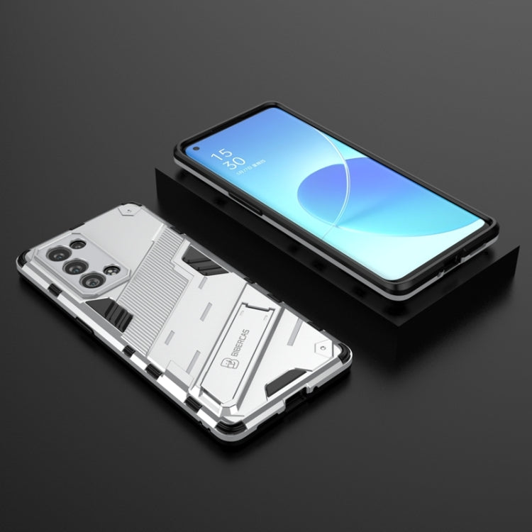 For OPPO Reno6 Pro+ 5G Punk Armor 2 in 1 PC + TPU Shockproof Case with Invisible Holder