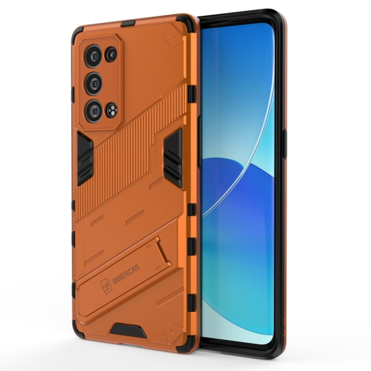 For OPPO Reno6 Pro+ 5G Punk Armor 2 in 1 PC + TPU Shockproof Case with Invisible Holder