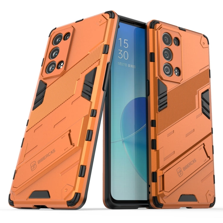 For OPPO Reno6 Pro+ 5G Punk Armor 2 in 1 PC + TPU Shockproof Case with Invisible Holder