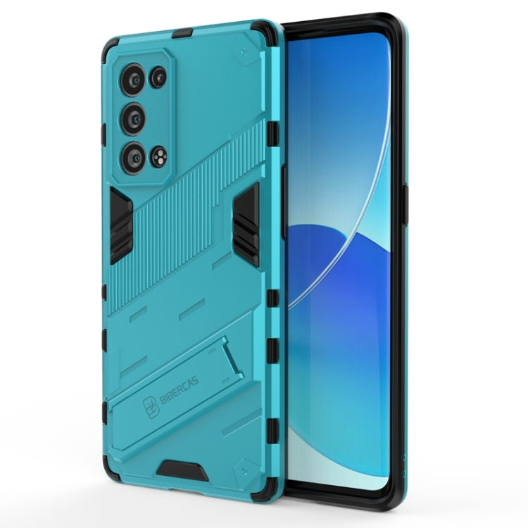 For OPPO Reno6 Pro+ 5G Punk Armor 2 in 1 PC + TPU Shockproof Case with Invisible Holder