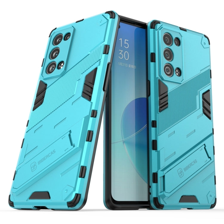 For OPPO Reno6 Pro+ 5G Punk Armor 2 in 1 PC + TPU Shockproof Case with Invisible Holder