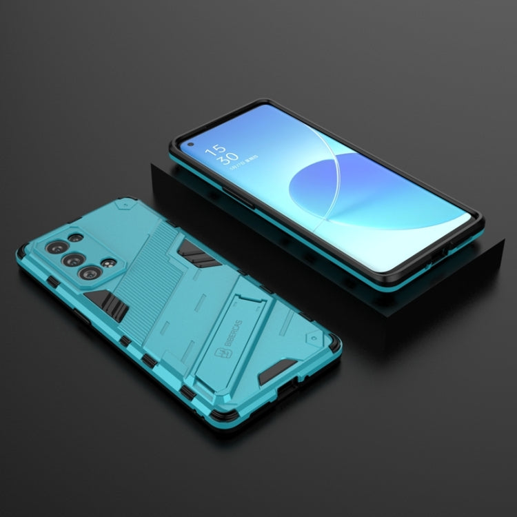 For OPPO Reno6 Pro+ 5G Punk Armor 2 in 1 PC + TPU Shockproof Case with Invisible Holder