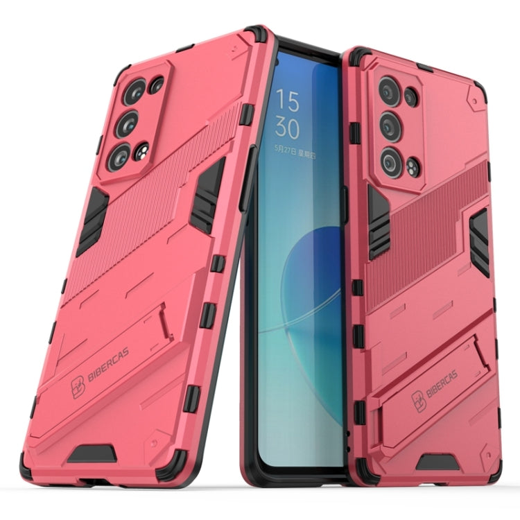 For OPPO Reno6 Pro+ 5G Punk Armor 2 in 1 PC + TPU Shockproof Case with Invisible Holder