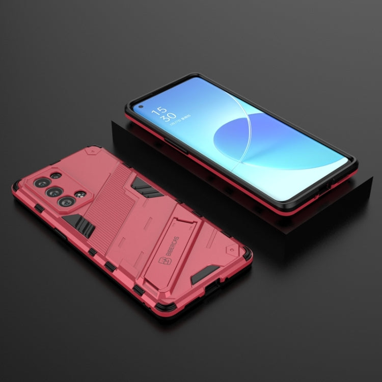 For OPPO Reno6 Pro+ 5G Punk Armor 2 in 1 PC + TPU Shockproof Case with Invisible Holder