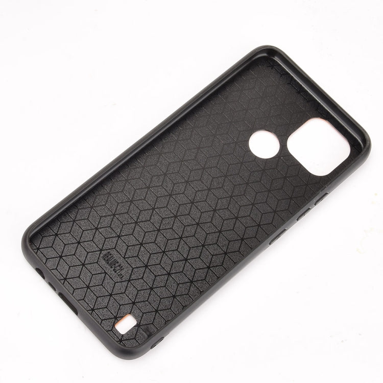 For OPPO Realme C21 Shockproof Sewing Cow Pattern Skin PC + PU + TPU Case