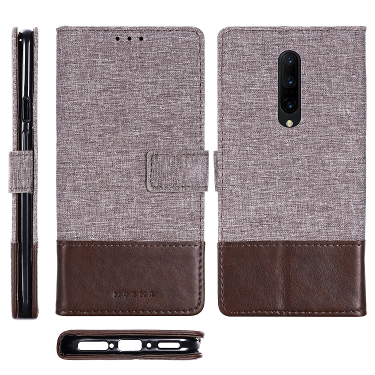 For OnePlus 7 Pro MUXMA MX102 Horizontal Flip Canvas Leather Case with Stand & Card Slot & Wallet Function