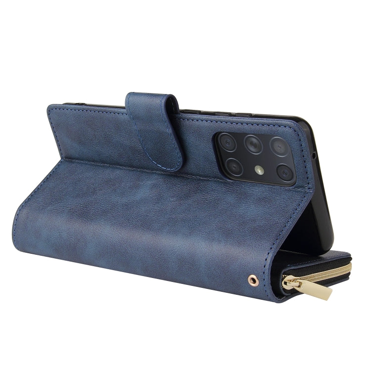 For Samsung Galaxy A72 5G Zipper Wallet Bag Horizontal Flip PU Leather Case with Holder & 9 Card Slots & Wallet & Lanyard & Photo Frame