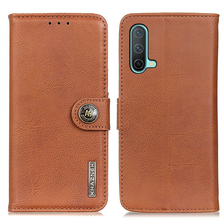For OnePlus Nord CE 5G KHAZNEH Cowhide Texture Horizontal Flip Leather Case with Holder & Card Slots & Wallet
