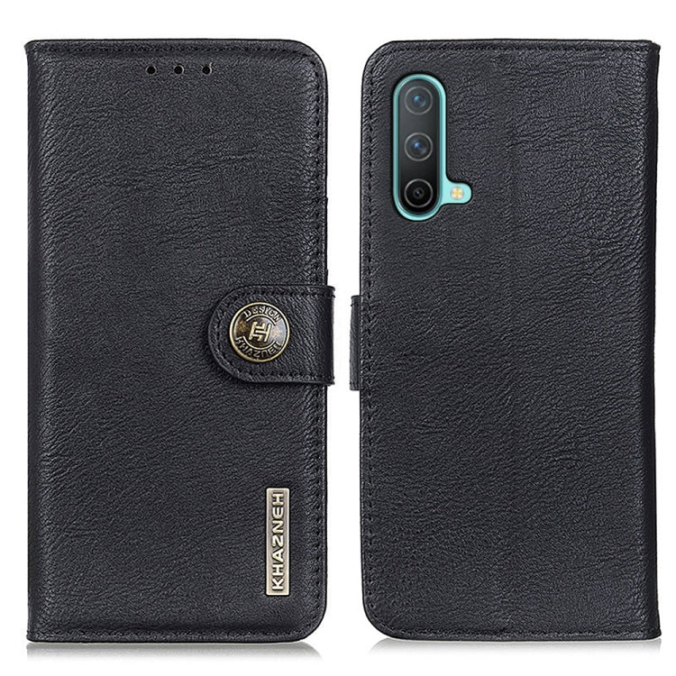 For OnePlus Nord CE 5G KHAZNEH Cowhide Texture Horizontal Flip Leather Case with Holder & Card Slots & Wallet