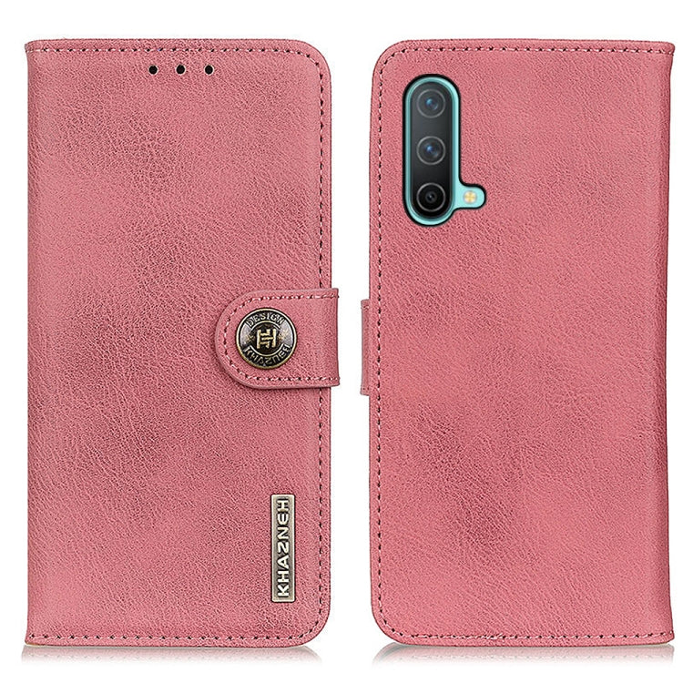 For OnePlus Nord CE 5G KHAZNEH Cowhide Texture Horizontal Flip Leather Case with Holder & Card Slots & Wallet