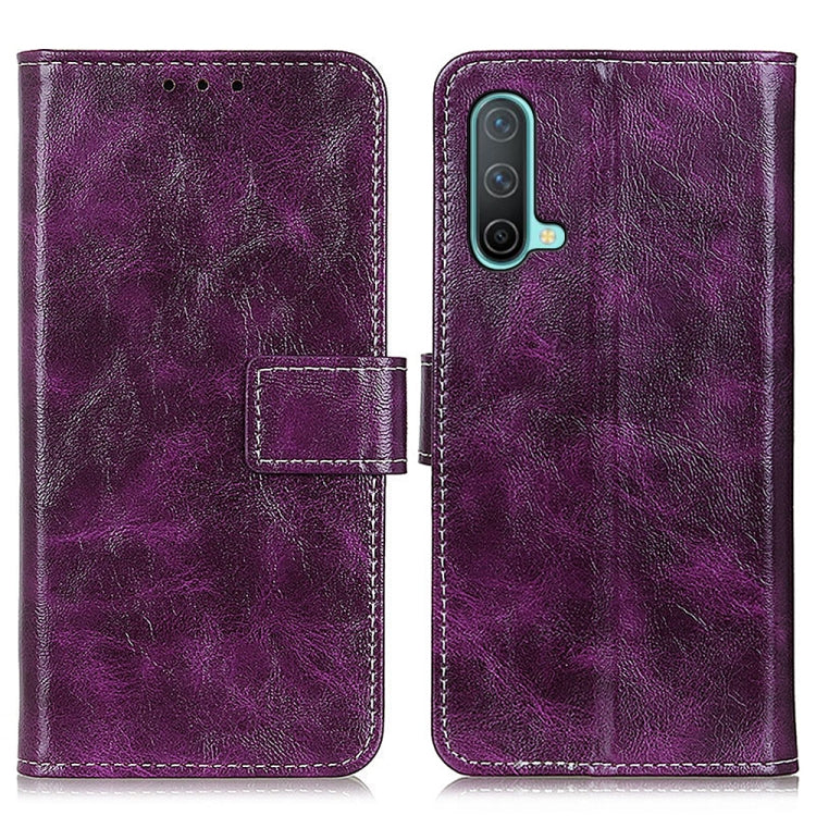 For OnePlus Nord CE 5G Retro Crazy Horse Texture Horizontal Flip Leather Case with Holder & Card Slots & Photo Frame & Wallet
