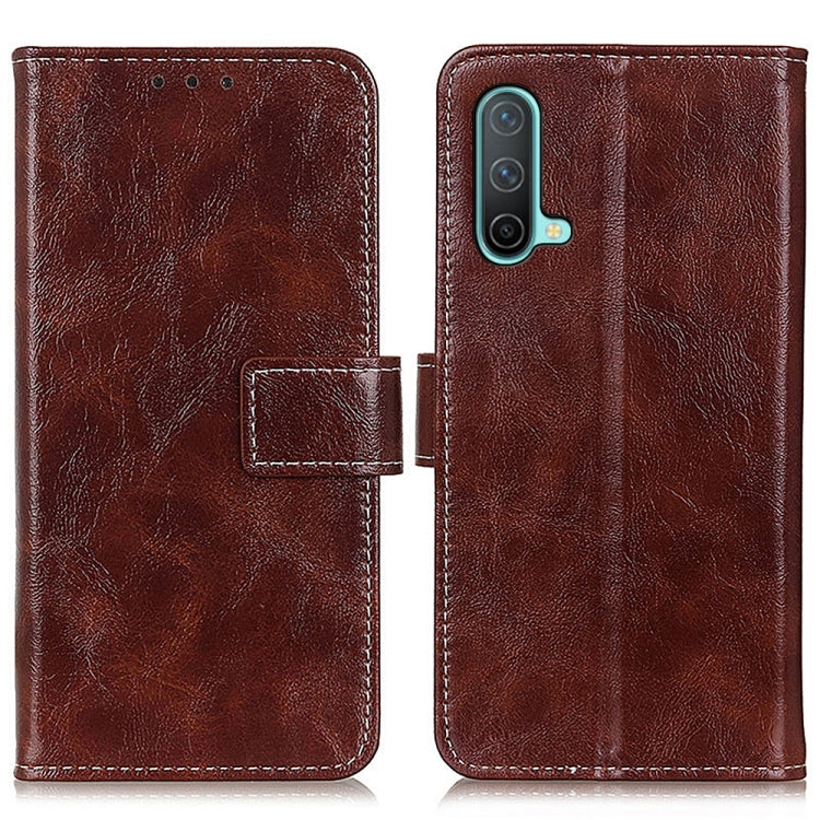 For OnePlus Nord CE 5G Retro Crazy Horse Texture Horizontal Flip Leather Case with Holder & Card Slots & Photo Frame & Wallet