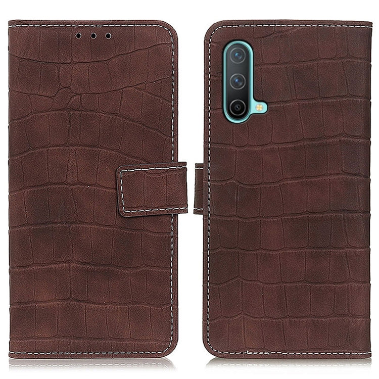 For OnePlus Nord CE 5G Crocodile Texture Horizontal Flip Leather Case with Holder & Wallet & Card Slots & Photo Frame