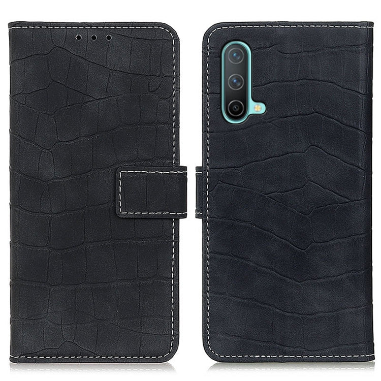 For OnePlus Nord CE 5G Crocodile Texture Horizontal Flip Leather Case with Holder & Wallet & Card Slots & Photo Frame