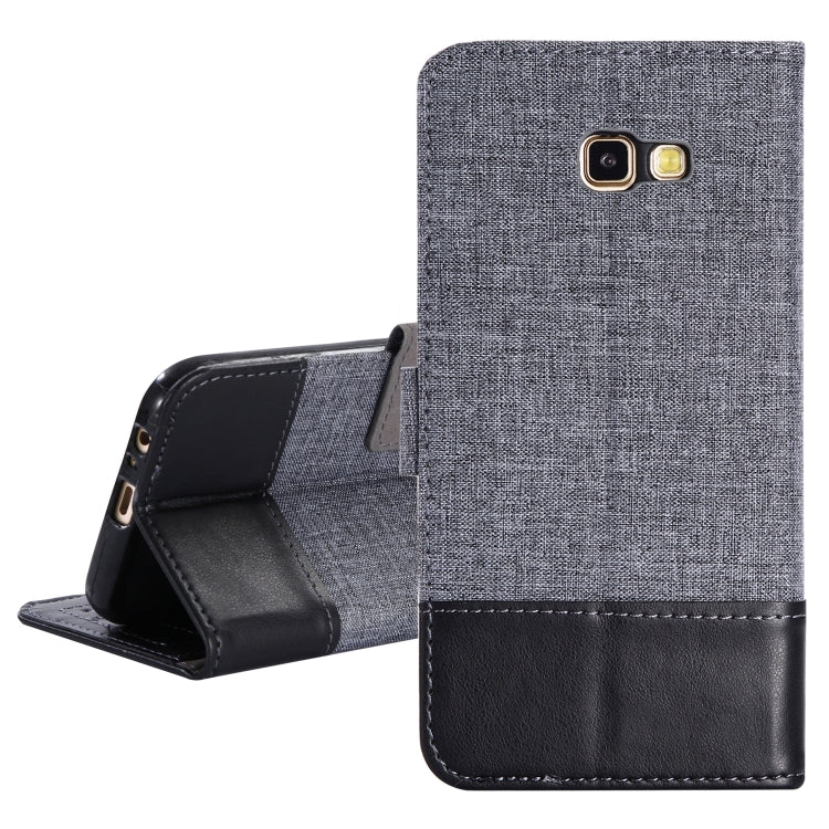 For Galaxy A7 (2017) MUXMA MX102 Horizontal Flip Canvas Leather Case with Stand & Card Slot & Wallet Function