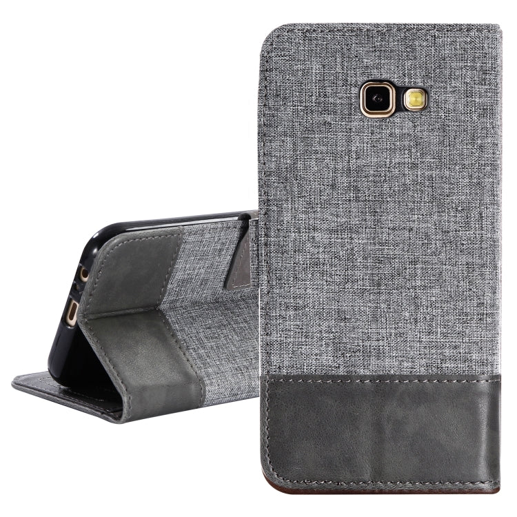For Galaxy A7 (2017) MUXMA MX102 Horizontal Flip Canvas Leather Case with Stand & Card Slot & Wallet Function