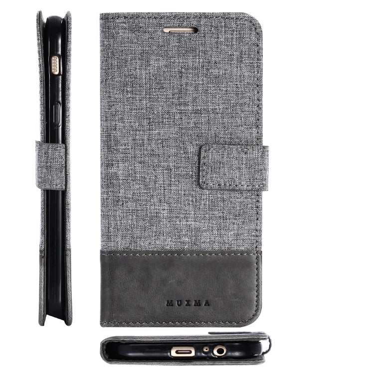 For Galaxy A7 (2017) MUXMA MX102 Horizontal Flip Canvas Leather Case with Stand & Card Slot & Wallet Function