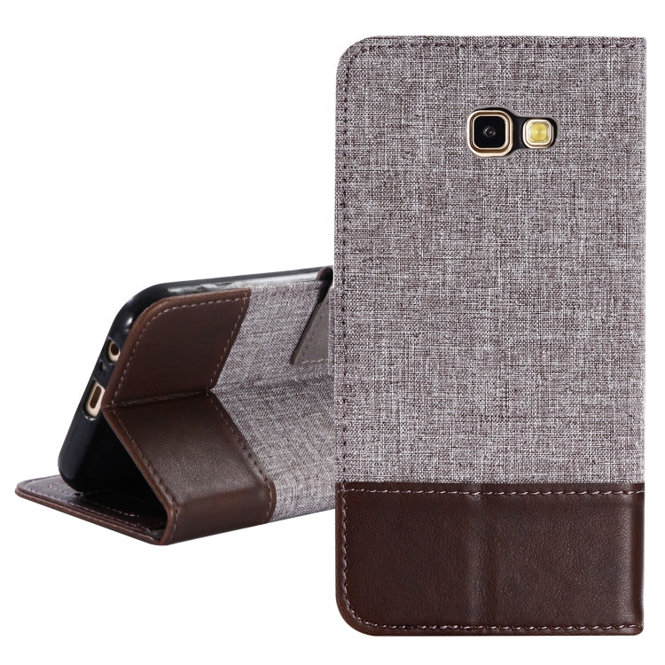 For Galaxy A7 (2017) MUXMA MX102 Horizontal Flip Canvas Leather Case with Stand & Card Slot & Wallet Function