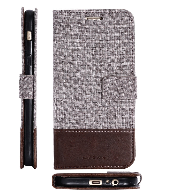 For Galaxy A7 (2017) MUXMA MX102 Horizontal Flip Canvas Leather Case with Stand & Card Slot & Wallet Function